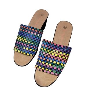 Bernie Mev New sandals multi color wedge heel, size 36